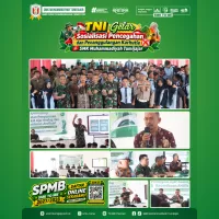 TNI Gelar Sosialisasi Pencegahan dan Penanggulangan Karhutla di SMK Muhammadiyah Tumijajar