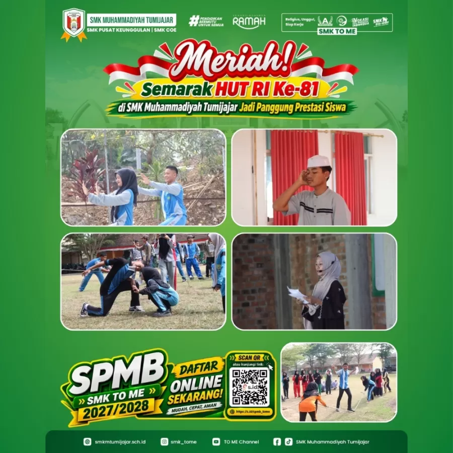 Meriah! Semarak HUT RI ke-81 di SMK Muhammadiyah Tumijajar Jadi Panggung Prestasi Siswa
