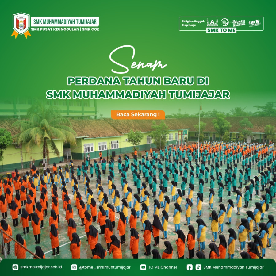 SENAM PERDANA TAHUN BARU DI SMK MUHAMMADIYAH TUMIJAJAR