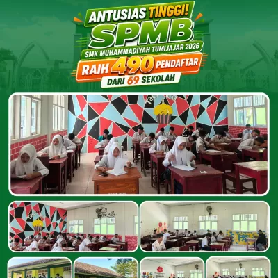 Antusias Tinggi! SPMB SMK Muhammadiyah Tumijajar 2026 Raih 490 Pendaftar Dari 69 Sekolah