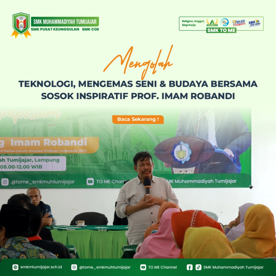 MENGOLAH TEKNOLOGI, MENGEMAS SENI & BUDAYA BERSAMA SOSOK INSPIRATIF PROF. IMAM ROBANDI
