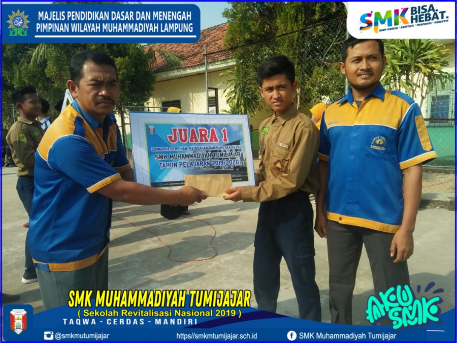 PENGUMUMAN DAN PENYERAHAN PENGHARGAAN LOMBA KEBERSIHAN, KERAPIAN DAN PAMERAN ANTAR KELAS SMK MUTU