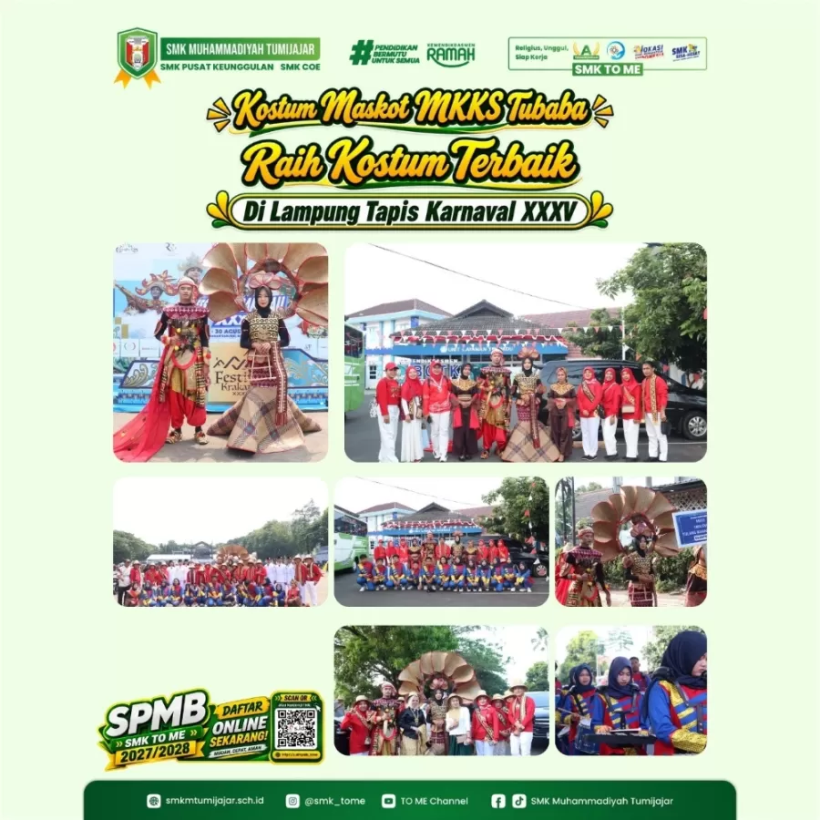 Kostum Maskot MKKS TUBABA Raih Kostum Terbaik di Lampung Tapis Karnaval XXXV