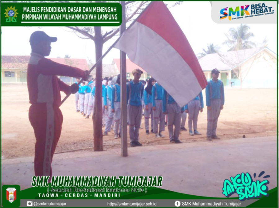 PENUTUPAN LDK, ANGGOTA PASKIBRA SMK MUHAMMADIYAH TUMIJAJAR RESMI DIKUKUHKAN