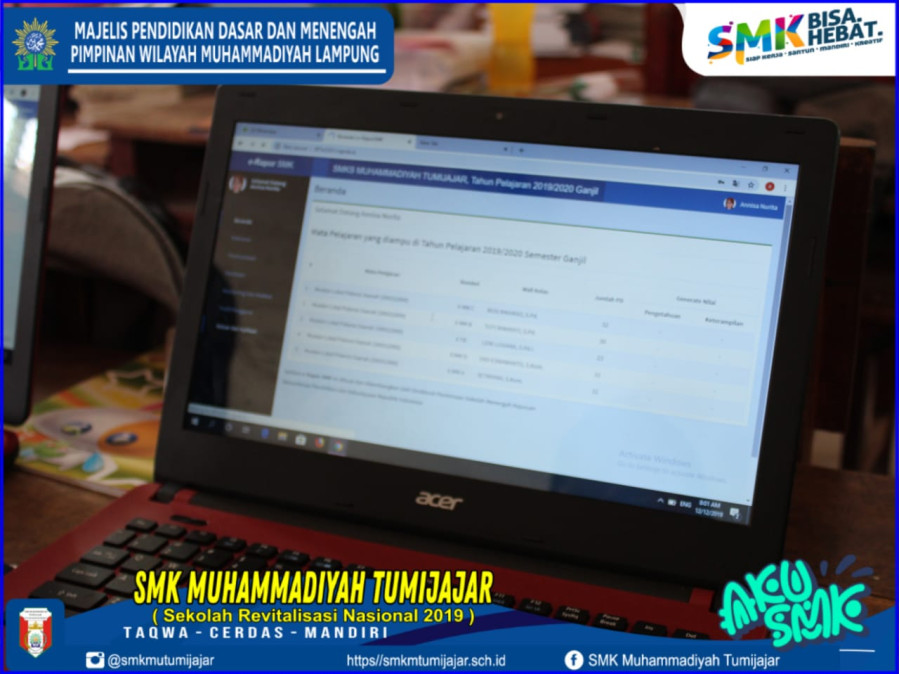 SOSIALIASI E-RAPOR SMK MUHAMMADIYAH TUMIJAJAR