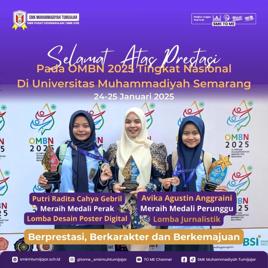 DUA SISWI TERBAIK JURALISTIK RAIH PRESTASI NASIONAL OMBN 2025