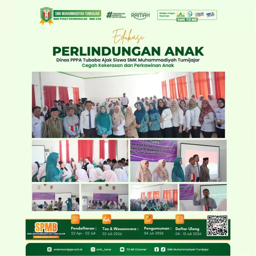 Edukasi Perlindungan Anak, Dinas PPPA Tubaba Ajak Siswa SMK Muhammadiyah Tumijajar Cegah Kekerasan dan Perkawinan Anak