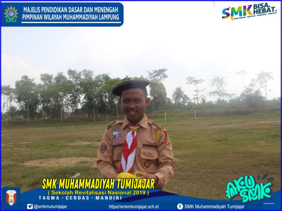 PERINGATI HARI PRAMUKA KE-58, SISWA SMK MUTU JADI PEMIMPIN UPACARA