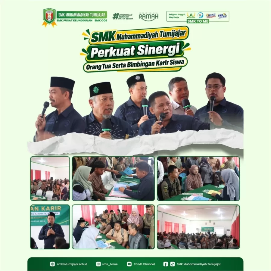 SMK Muhammadiyah Tumijajar Perkuat Sinergi Orang  Tua Serta Bimbingan Karir Siswa 