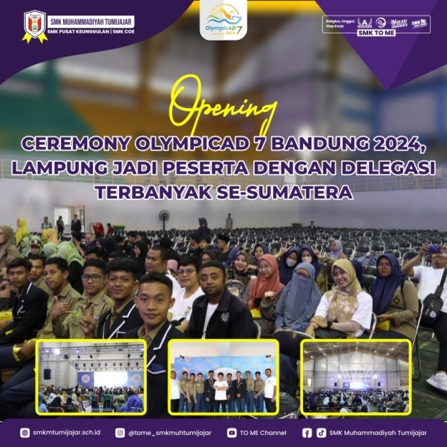 OPENING CEREMONY OLYMPICAD KE-7 BANDUNG 2024, LAMPUNG JADI PESERTA DENGAN DELEGASI TERBANYAK SE-SUMATERA