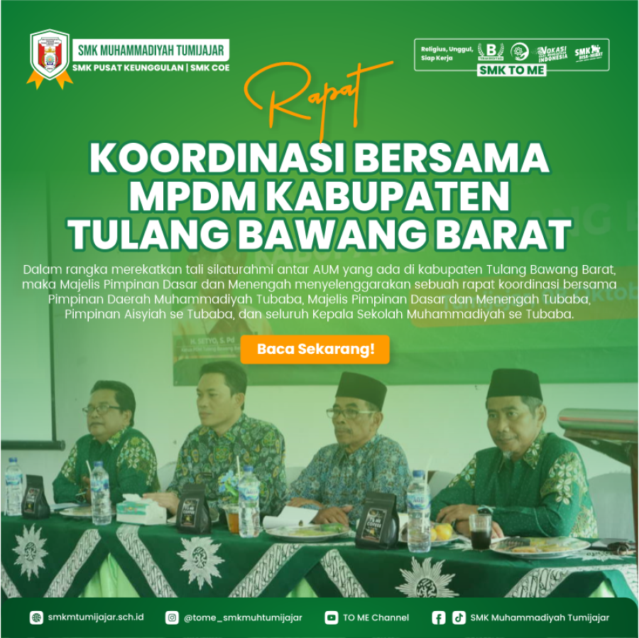 RAPAT KOORDINASI BERSAMA MPDM KABUPATEN TULANG BAWANG BARAT
