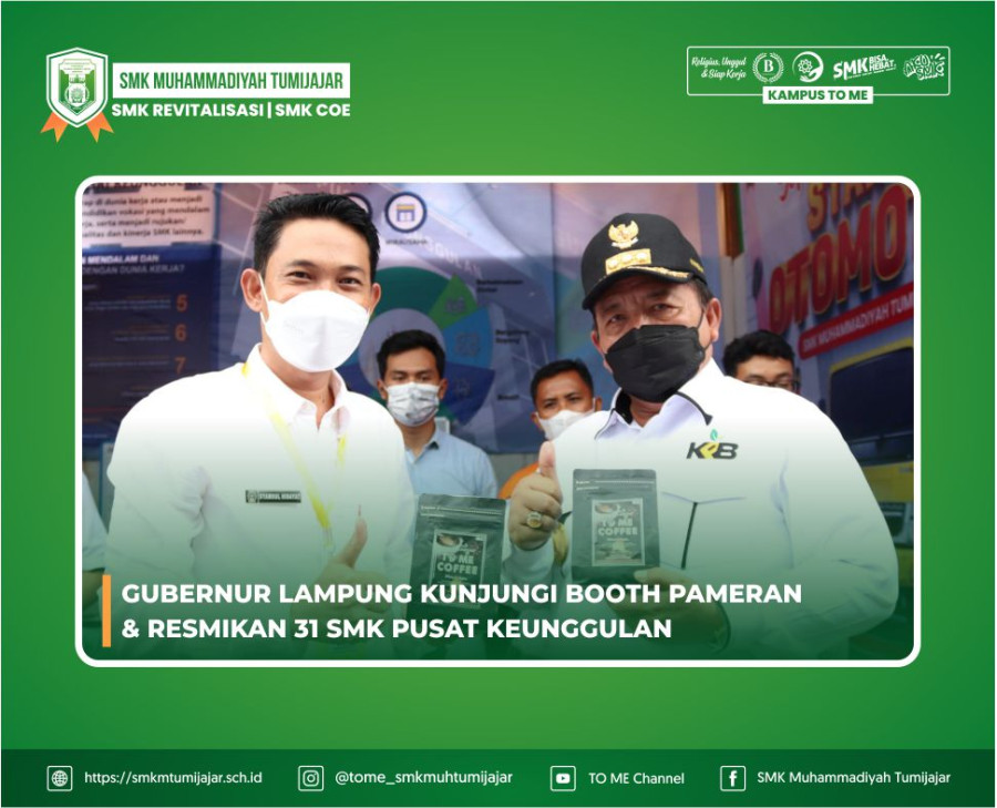 KEREN! GUBERNUR LAMPUNG KUNJUNGI BOOTH PAMERAN & RESMIKAN 31 SMK PUSAT KEUNGGULAN 