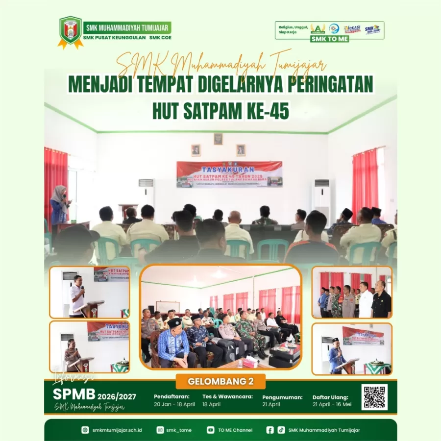 SMK Muhammadiyah Tumijajar Menjadi Tempat Digelarnya Peringatan HUT Satpam Ke-45