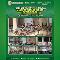 SMK Muhammadiyah Tumijajar Biasakan Shalat Dhuha Setiap Pagi untuk Membentuk Karakter Islami
