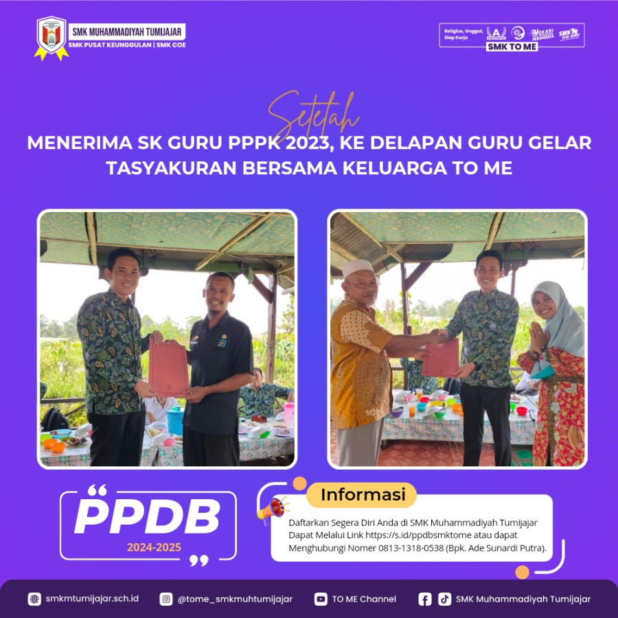 SETELAH MENERIMA SK GURU PPPK 2023, KE DELAPAN GURU GELAR TASYAKURAN BERSAMA KELUARGA TO ME