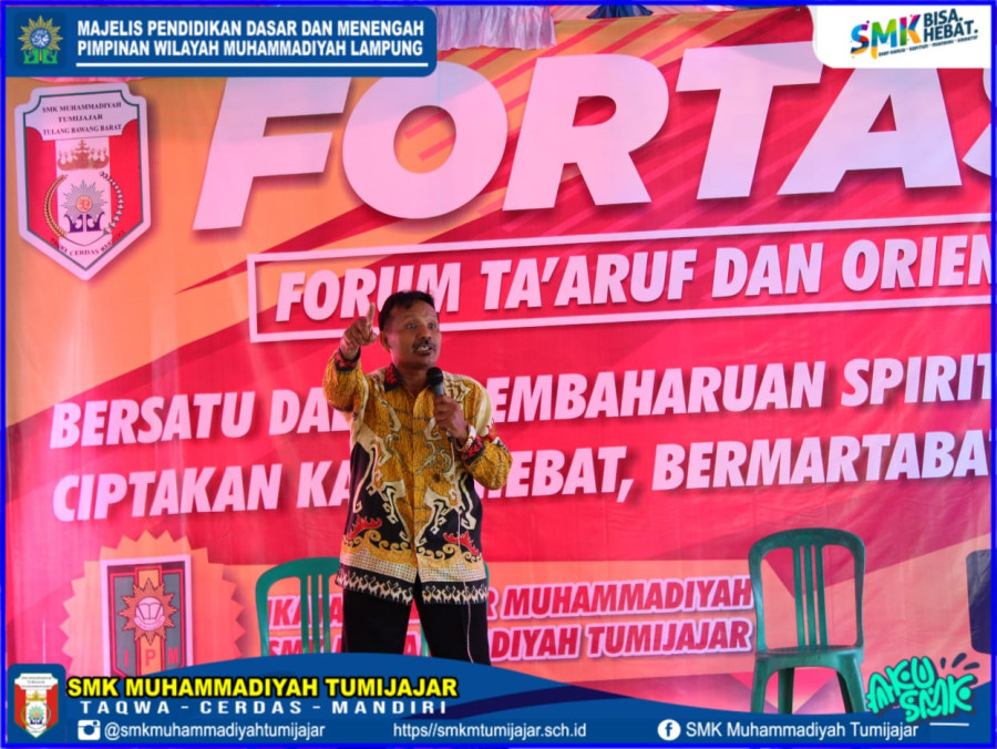 TANAMKAN KARAKTER GENERASI BERKEMAJUAN, SMK MUTU BERIKAN MATERI KEMUHAMMADIYAHAN DI HARI KEDUA FORTASI
