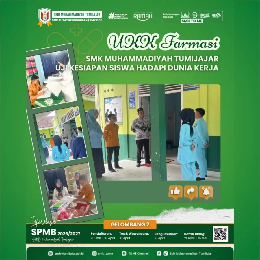 UKK Farmasi SMK Muhammadiyah Tumijajar Uji Kesiapan Siswa Hadapi Dunia Kerja