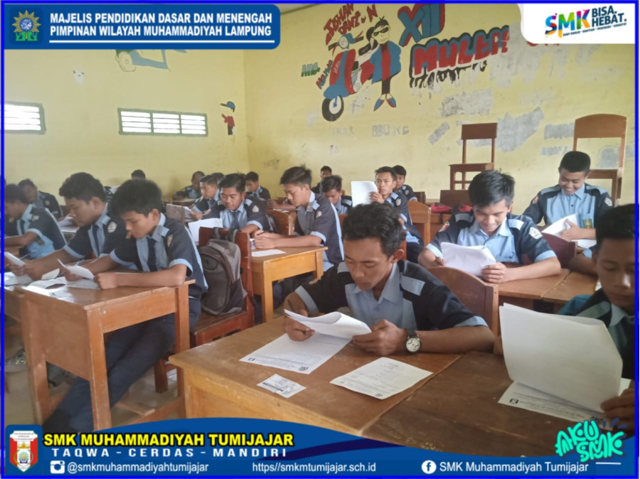 TERTIB DAN LANCAR, KELAS XI SMK MUTU RAMPUNG JALANI RANGKAIAN PENILAIAN AKHIR SEMESTER (PAS) GENAP TP 2018/2019
