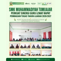 SMK Muhammadiyah Tumijajar Perkuat Sinergi Guru Lewat Rapat Pembagian Tugas Tahun Ajaran 2026/2027