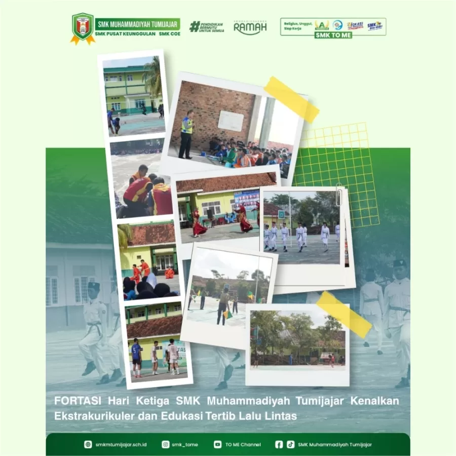FORTASI Hari Ketiga SMK Muhammadiyah Tumijajar Kenalkan Ekstrakurikuler dan Edukasi Tertib Lalu Lintas