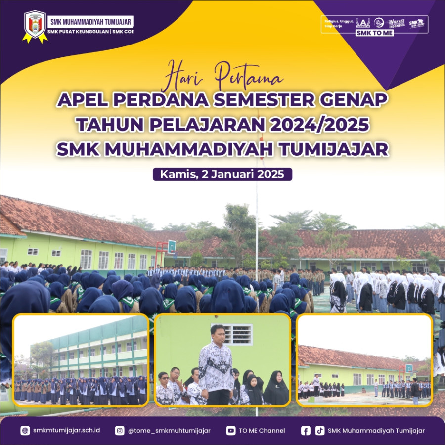 HARI PERTAMA APEL PERDANA SEMESTER GENAP DI SMK MUHAMMADIYAH TUMIJAJAR
