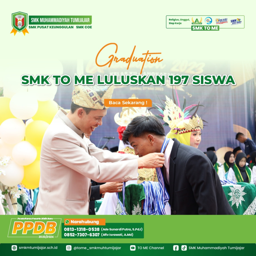 GRADUATION, SMK TO ME LULUSKAN 297 SISWA