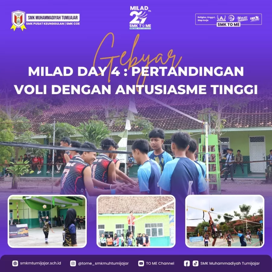 GEBYAR MILAD DAY 4 : PERTANDINGAN VOLI DENGAN ANTUSIASME TINGGI 