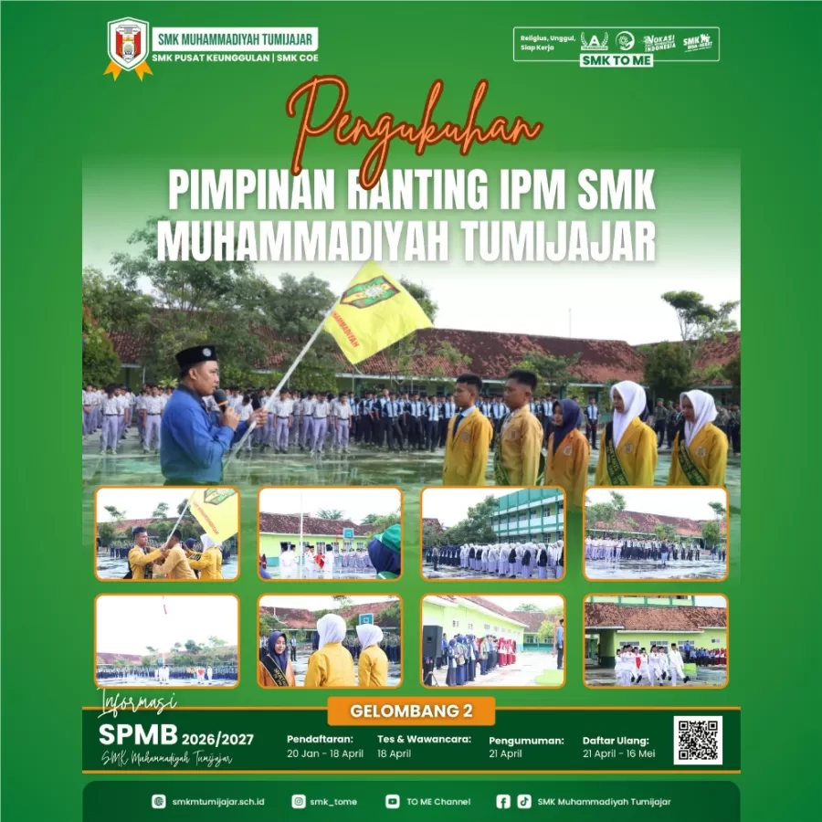 Pengukuhan Pimpinan Ranting IPM SMK Muhammadiyah Tumijajar Periode 2026-2027