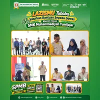 LAZISMU Tubaba Salurkan Bantuan Sepeda Gowes kepada Siswi SMK Muhammadiyah Tumijajar