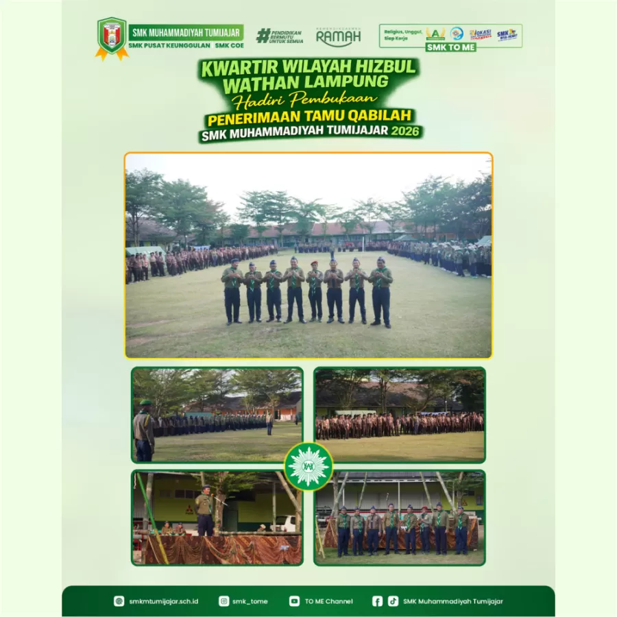Kwartir Wilayah Hizbul Wathan Lampung Hadiri Pembukaan Penerimaan Tamu Qobilah SMK Muhammadiyah Tumijajar 2026