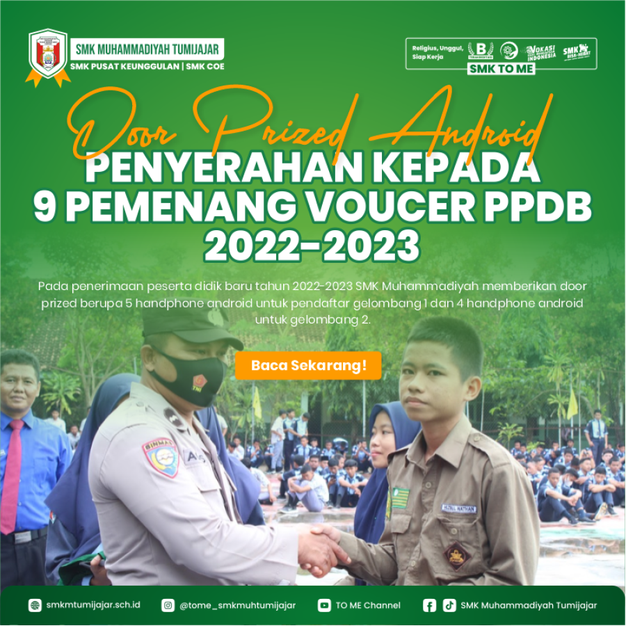 DOOR PRIZED ANDROID! PENYERAHAN KEPADA 9 PEMENANG VOUCER PPDB 2022-2023