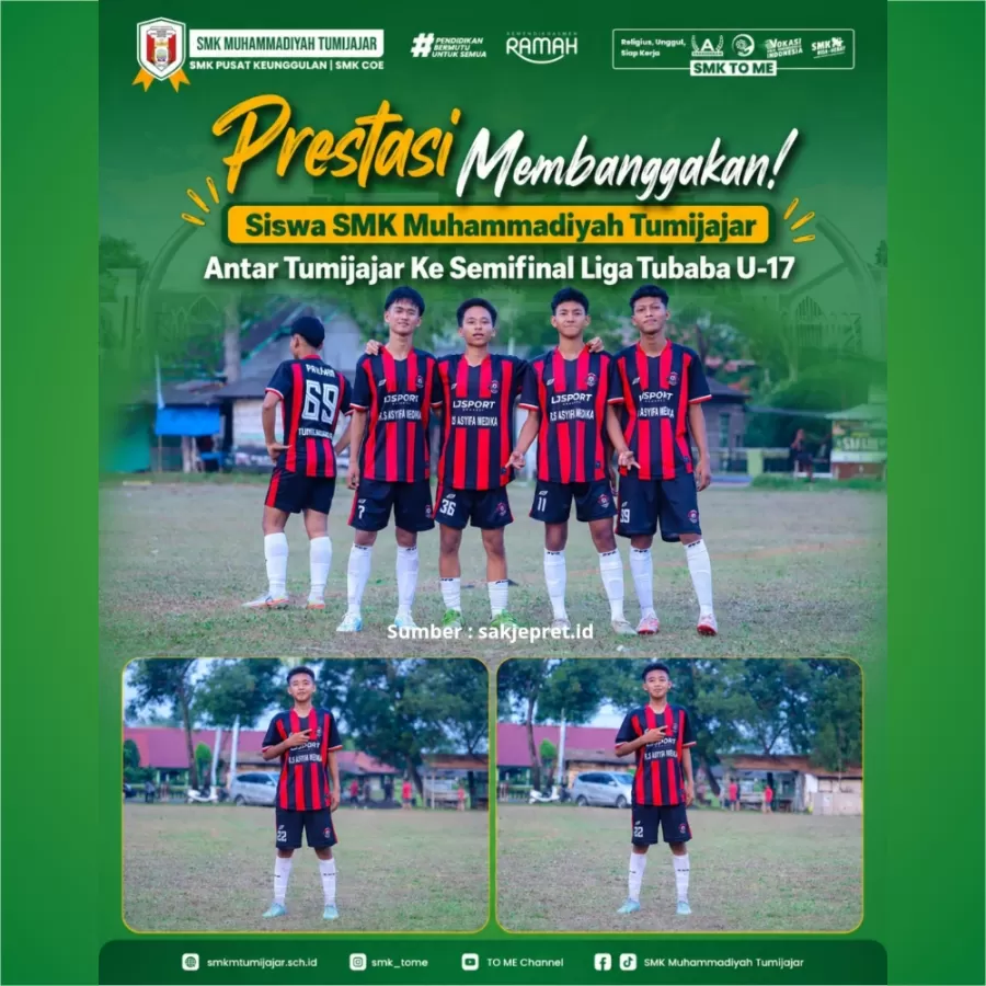 Prestasi Membanggakan! Siswa SMK Muhammadiyah Tumijajar Antar Tumijajar ke Semifinal Liga Tubaba U-17