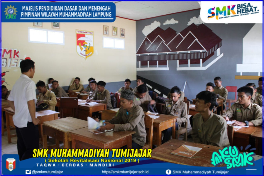 PERSIAPAN HADAPI UJIAN, SMK MUHAMMADIYAH TUMIJAJAR ADAKAN PROGRAM PENAJAMAN MATERI