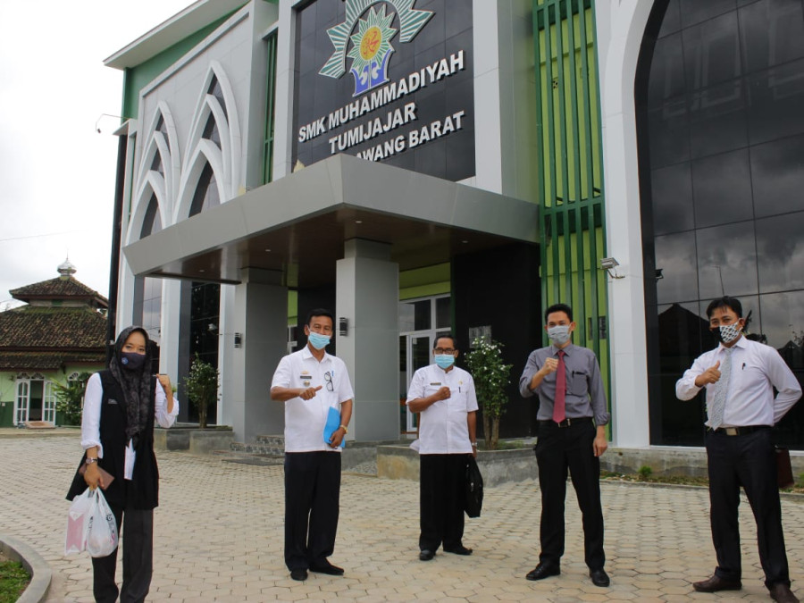 SUPERVISI KACABDIN WILAYAH VI MENINJAU KESIAPAN NEW NORMAL SMK MUHAMMADIYAH TUMIJAJAR
