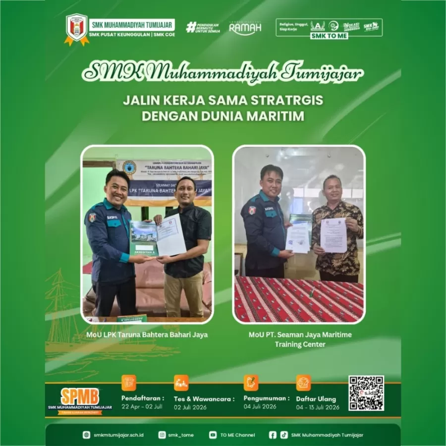 SMK Muhammadiyah Tumijajar Jalin Kerja Sama Strategis dengan Dunia Maritim Internasional