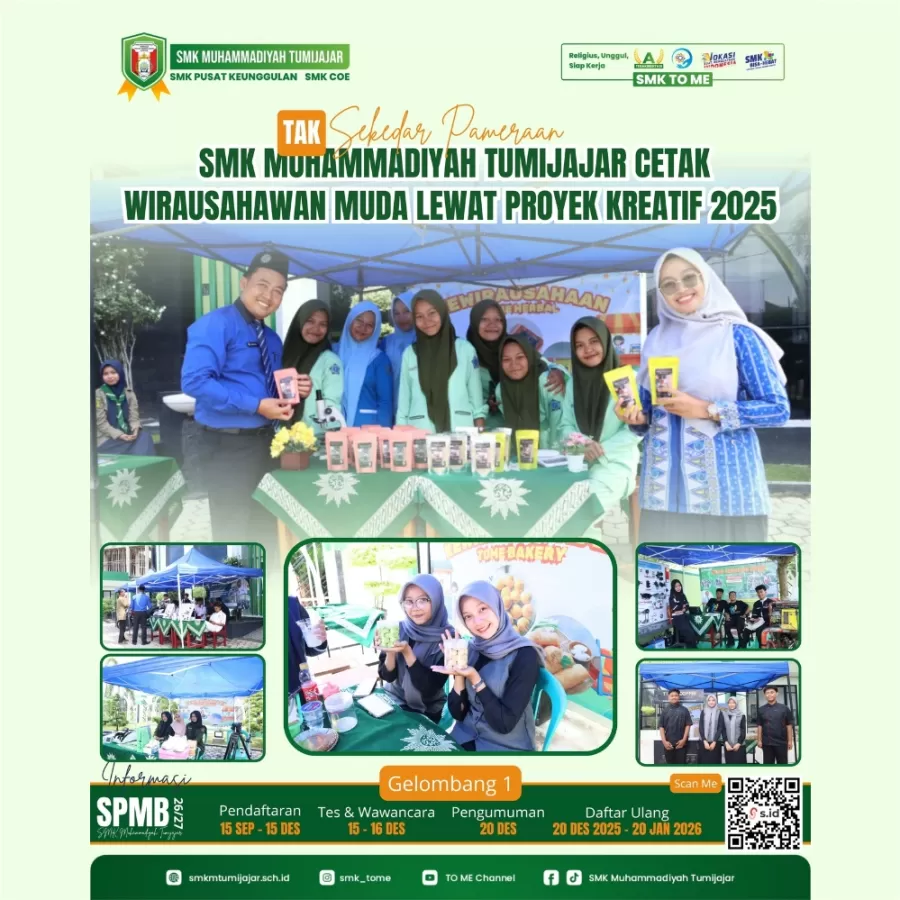 TAK SEKEDAR PAMERAN, SMK MUHAMMADIYAH TUMIJAJAR CETAK WIRAUSAHAWAN MUDA LEWAT PROYEK KREATIF 2025