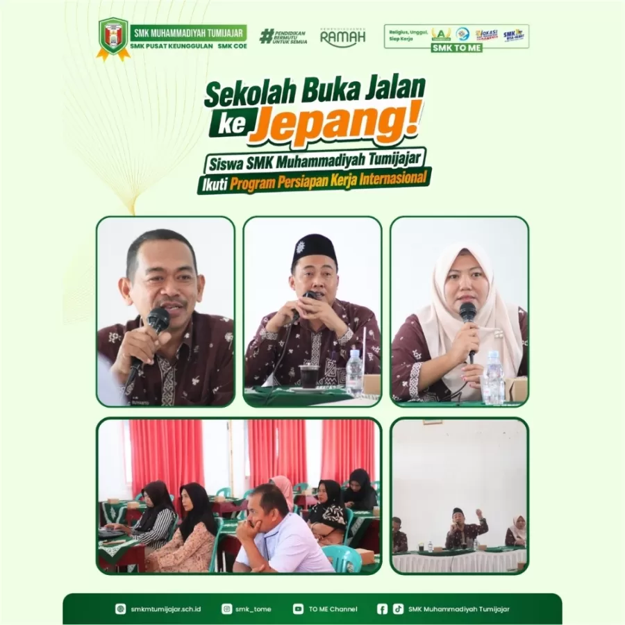 Sekolah Buka Jalan ke Jepang! Siswa SMK Muhammadiyah Tumijajar Ikuti Program Persiapan Kerja Internasional