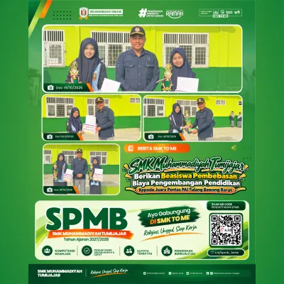 SMK Muhammadiyah Tumijajar Berikan Beasiswa Pembebasan Biaya Pengembangan Pendidikan kepada Juara PENTAS PAI Tulang Bawang Barat