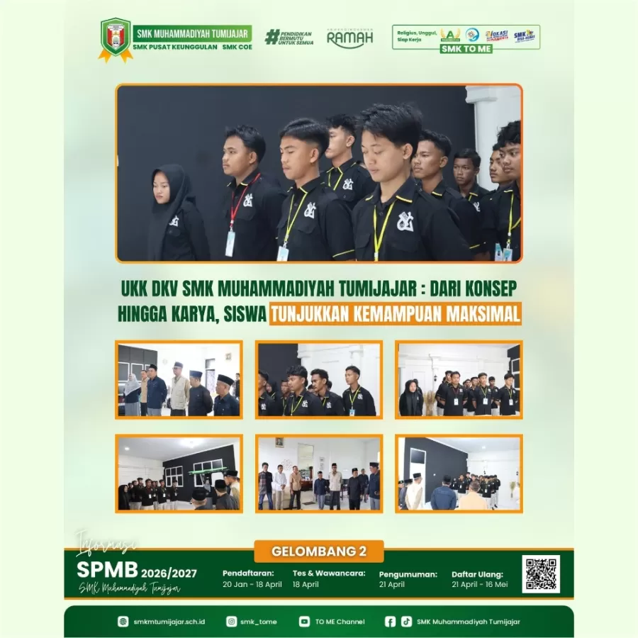 UKK DKV SMK Muhammadiyah Tumijajar: Dari Konsep Hingga Karya, Siswa Tunjukkan Kemampuan Maksimal