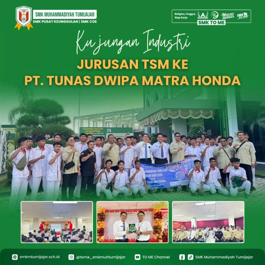 KUNJUNGAN INDUSTRI JURUSAN TSM KE PT. TUNAS DWIPA MATRA HONDA
