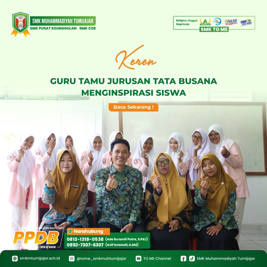 KEREN! GURU TAMU JURUSAN TATA BUSANA MENGINSPIRASI SISWA