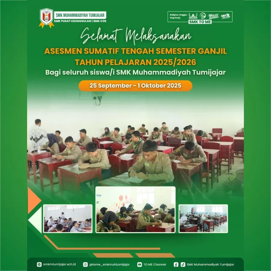 SMK MUHAMMADIYAH TUMIJAJAR GELAR ASSESMEN SUMATIF TENGAH SEMESTER GANJIL 2025/2026