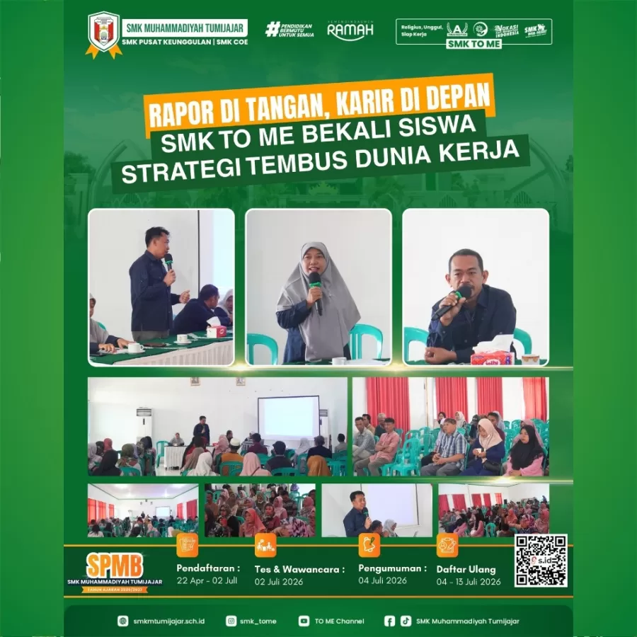 RAPOR DI TANGAN, KARIR DI DEPAN: SMK TO ME BEKALI SISWA STRATEGI TEMBUS DUNIA KERJA