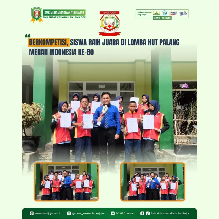 SEMANGAT BERKOMPETISI, SISWA RAIH JUARA DI LOMBA HUT PALANG MERAH INDONESIA KE-80