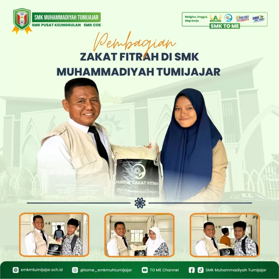 PEMBAGIAN ZAKAT FITRAH DI SMK MUHAMMADIYAH TUMIJAJAR