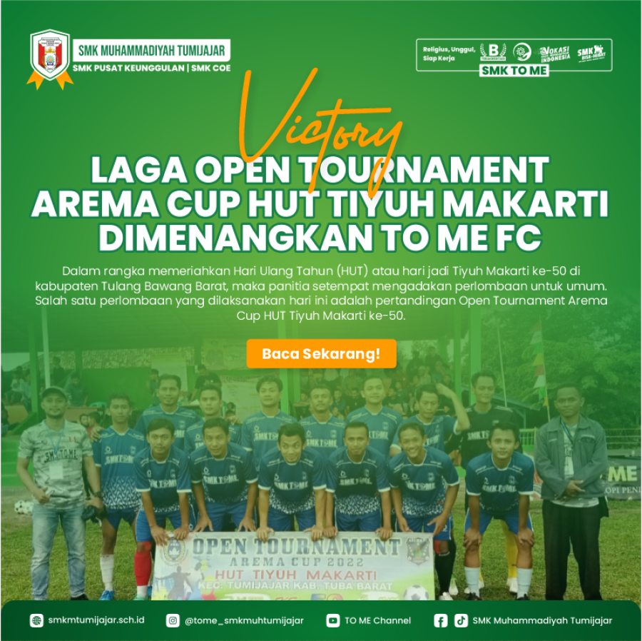 VICTORY!!! LAGA OPEN TOURNAMENT AREMA CUP HUT TIYUH MAKARTI DIMENANGKAN TO ME FC