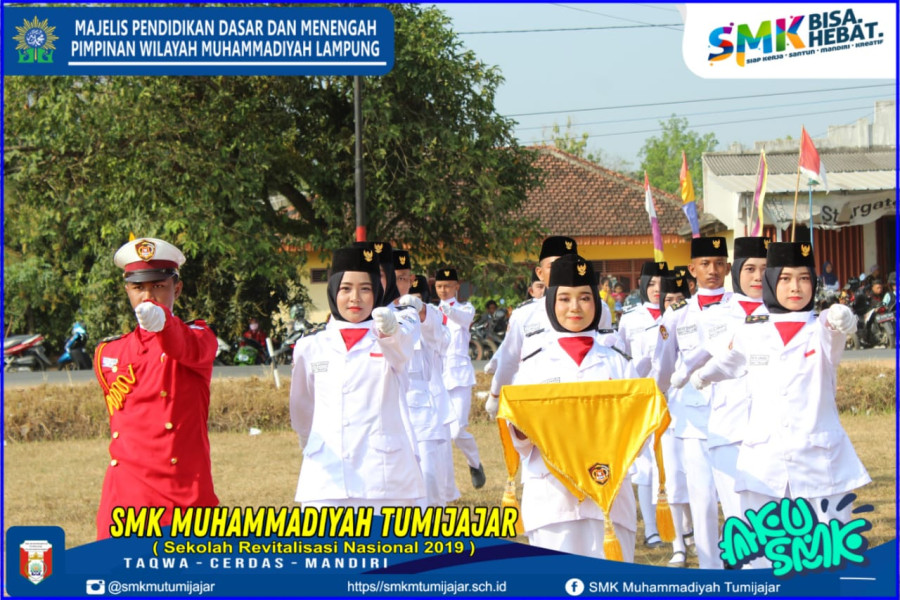 PERINGATI 17 AGUSTUS, SMK MUTU HADIRI UPACARA HUT RI KE-74 DI KECAMATAN TUMIJAJAR