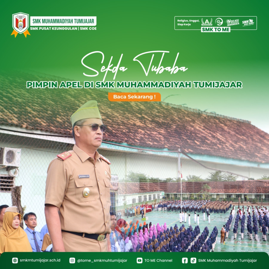 SEKDA TUBABA PIMPIN APEL DI SMK MUHAMMADIYAH TUMIJAJAR
